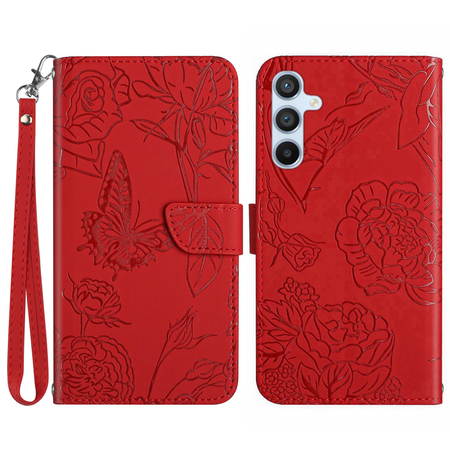 HT03 For Samsung Galaxy F34 5G M34 5G PU Leather Imprinted Case Wallet Stand Phone Cover with Wrist Strap HT03 For Samsung Galaxy F34 5G M34 5G PU Leather Imprinted Case Wallet Stand Phone Cover with Wrist Strap